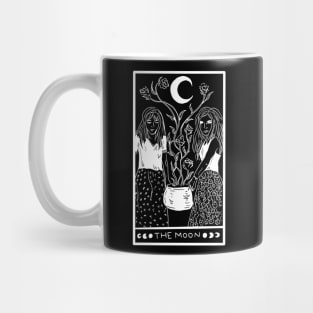 Midnight Margarita Moon - tarot card white line Mug
